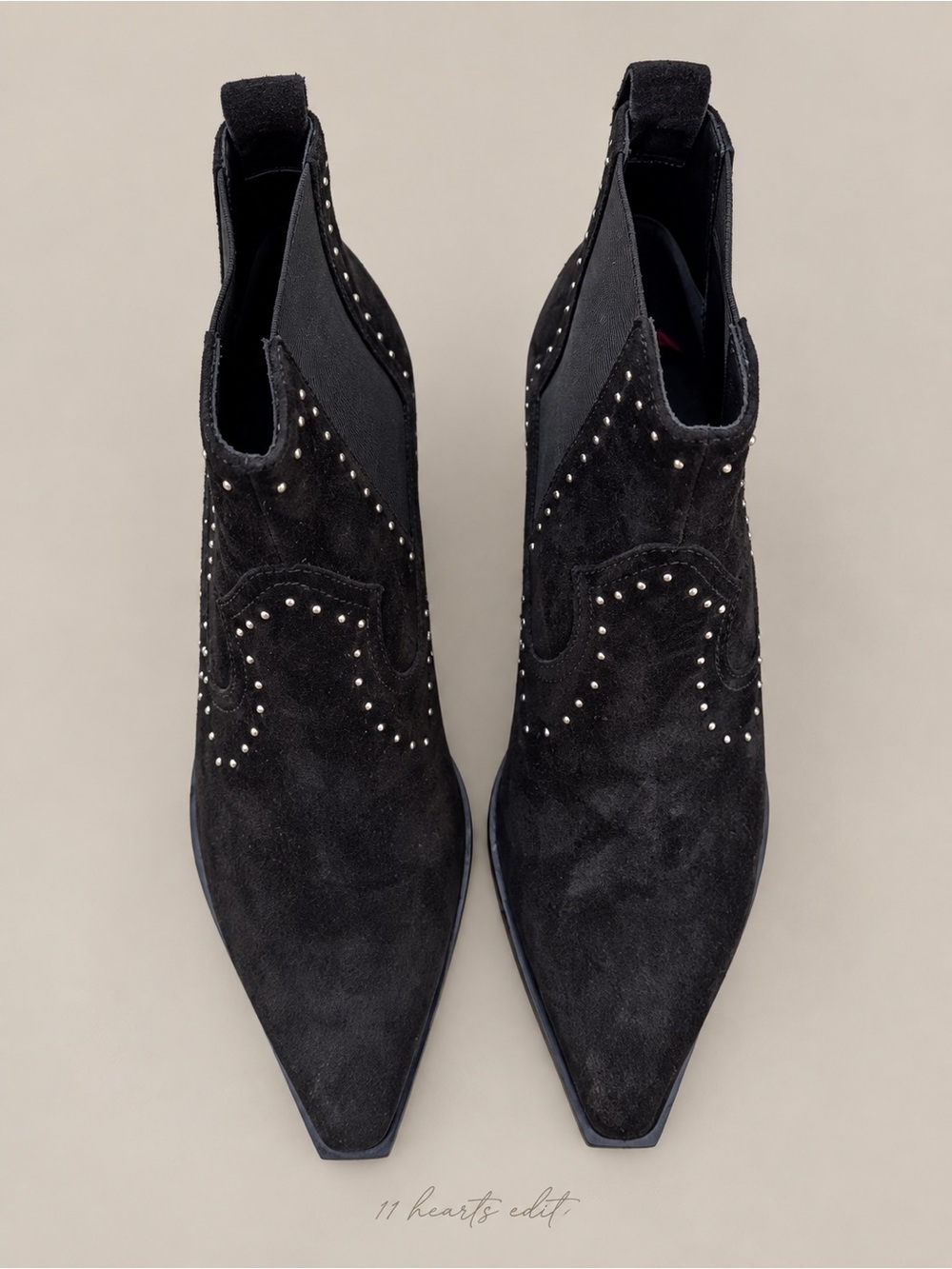 Rag & Bone Westin Suede Black Ankle Boots w/Studded Detail Size 7.5/37.5 New - Picture 7 of 12
